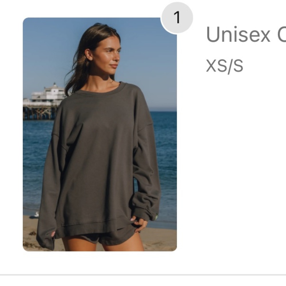 Unisex Oversized Crew- Vintage Black